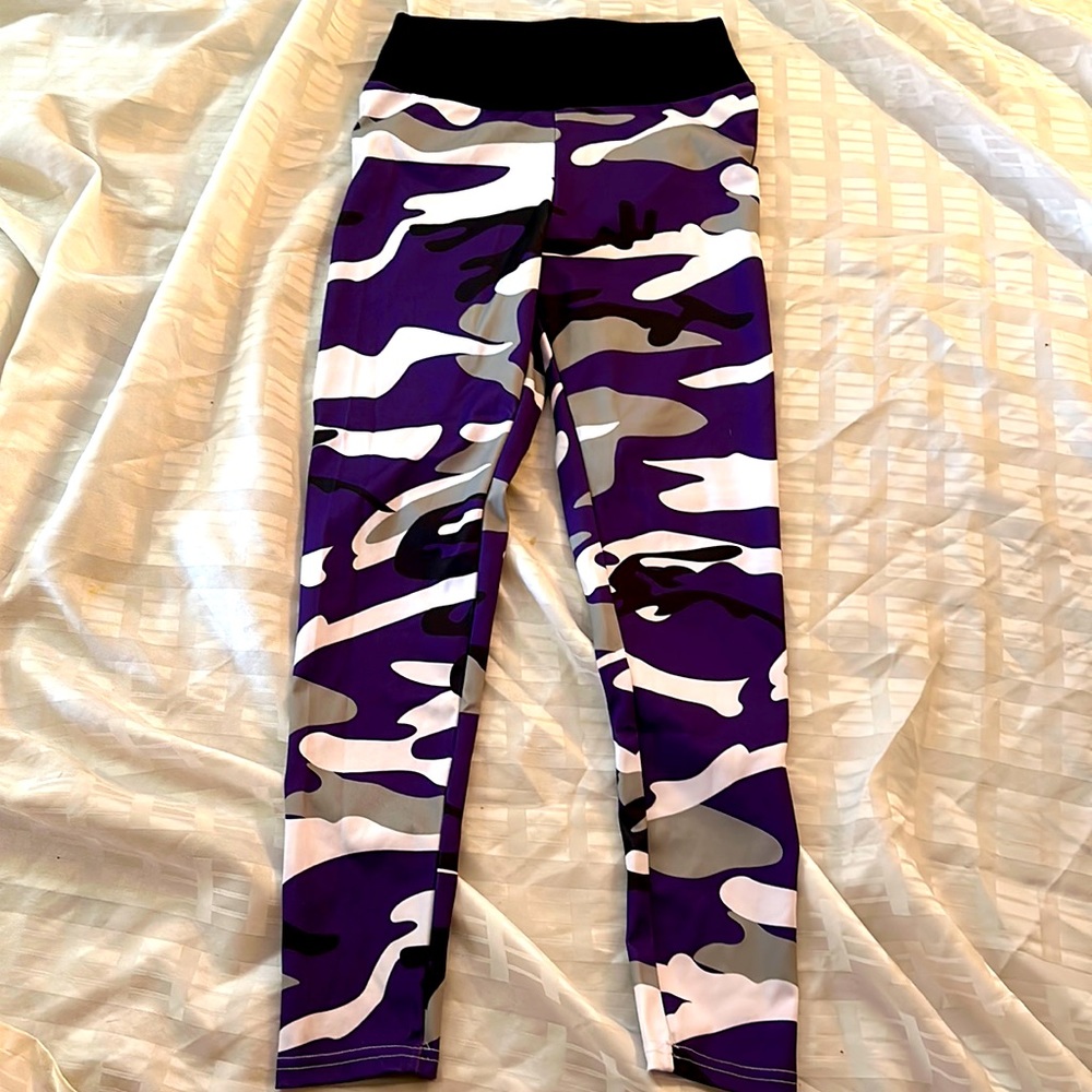 Purple camp leggings